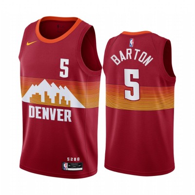 Nike Denver Nuggets #5 Will Barton Red NBA Swingman 2020-21 City Edition Jersey Men's